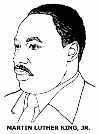 Martin Luther King Jr Famous American Civil Rights Leader Coloring ...
