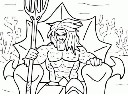 Aquaman on the Throne Coloring Pages - Aquaman Coloring Pages - Coloring  Pages For Kids And Adults