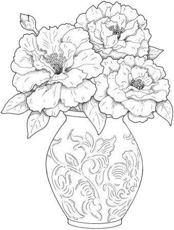 Welcome to Dover Publications | Flower coloring pages, Flower drawing,  Coloring books