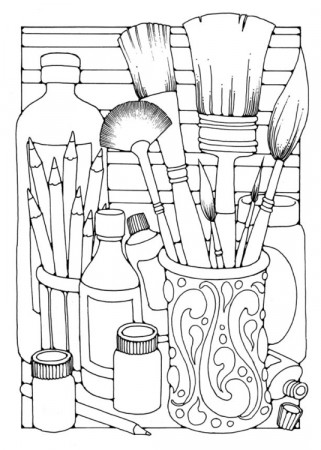 Coloring Page brushes - free printable coloring pages - Img 15807