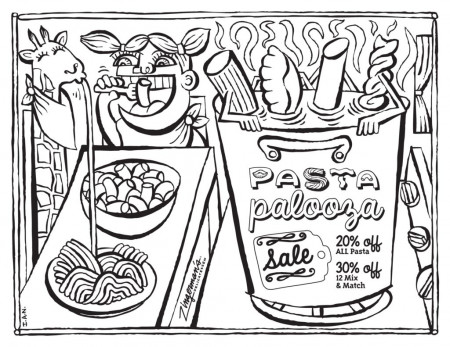 August Coloring Page - Zingerman's Deli