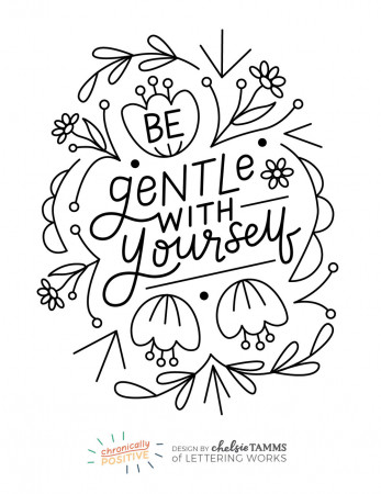 Coloring Pages - Chronically Positive Pack — Lettering Works