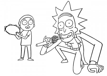 Coloring pages Rick and Morty. Print intergalactic images here