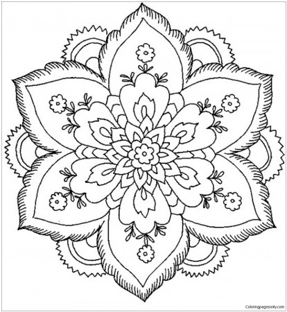 Flower Mandala Coloring Page - Free Coloring Pages Online