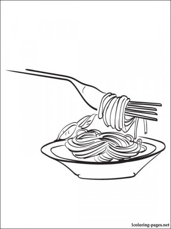 Spaghetti coloring page | Coloring pages