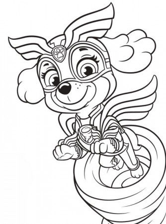 Kids-n-fun.com | Coloring page Paw Patrol Mighty Pups Skye