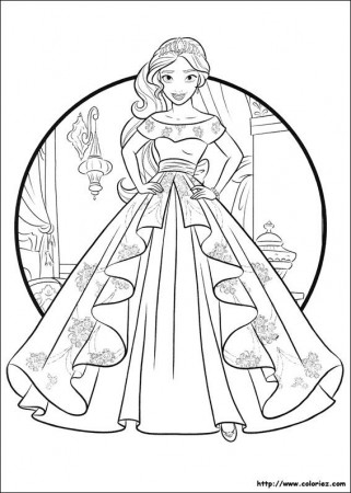Princess Elena of Avalor colouring page | Princess coloring pages ...