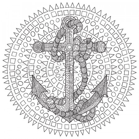 Hand drawn illustration of an anchor ... | Stock vector | Colourbox