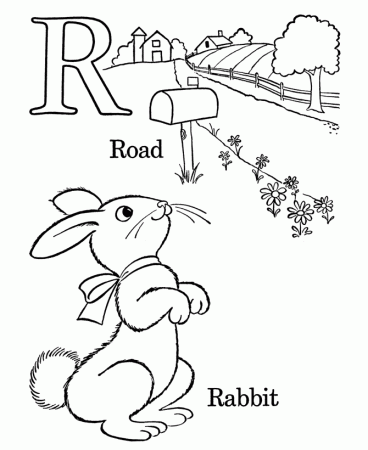 Alphabet Coloring Pages | Letter R - Free printable farm ABC coloring pages  for PreK Kids | HonkingDonkey