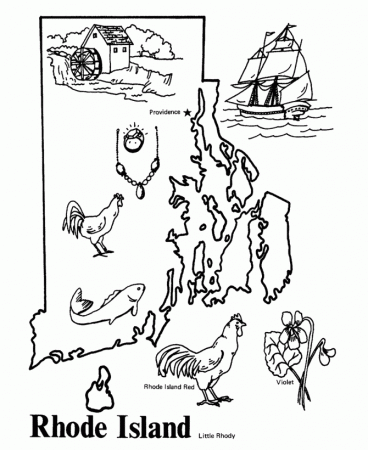 Free Printable Rhode Island Coloring Pages - Rhode Island Coloring Pages - Coloring  Pages For Kids And Adults