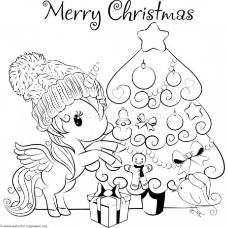 Cartoon Christmas Tree and Unicorn Coloring Pages – GetColoringPages.org | Unicorn  coloring pages, Christmas coloring pages, Christmas unicorn