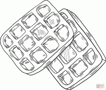 Waffles coloring page | Free Printable Coloring Pages