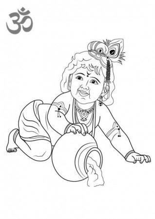 Lord Krishna Coloring Pages - Learny Kids