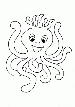 OCTOPUS coloring pages - Happy Octopus