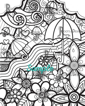 INSTANT DOWNLOAD Coloring Page April Showers Bring May - Etsy