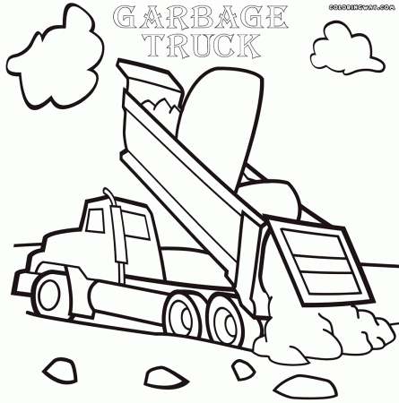 Garbage truck coloring pages | Coloring pages to download and print