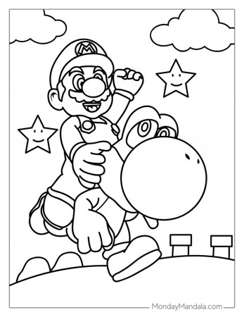 50 Mario Coloring Pages (Free PDF Printables)