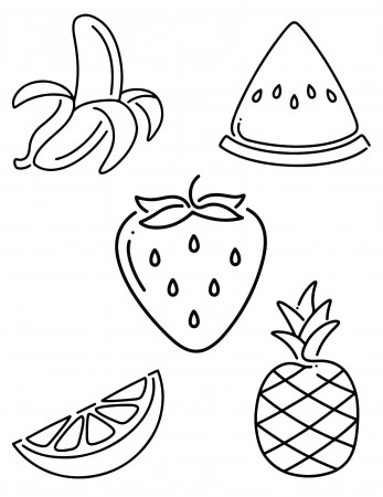 Printable Fruit Coloring Page for Kids Food - Etsy