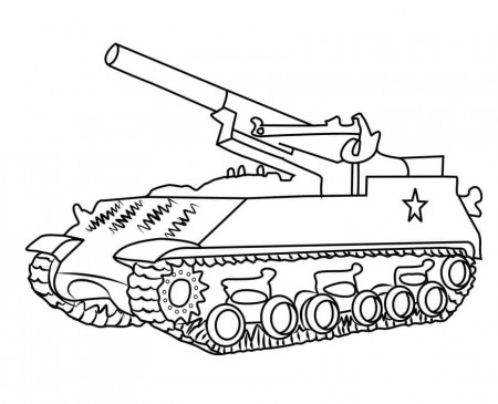 M43 Army Tank Coloring Page - Free Printable Coloring Pages for Kids