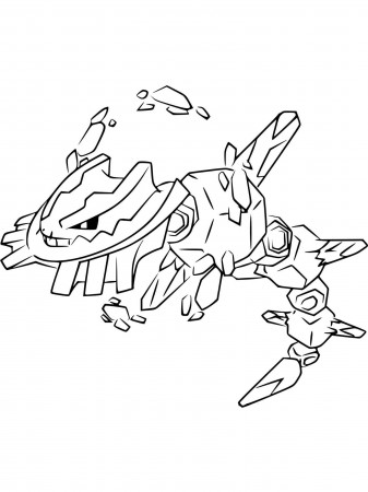 Pokemon Steelix coloring pages - Free Printable