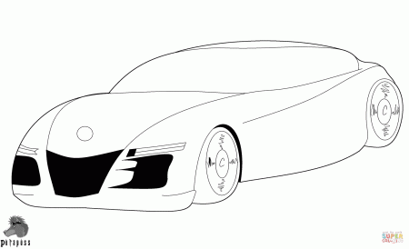 Super Car coloring page | Free Printable Coloring Pages