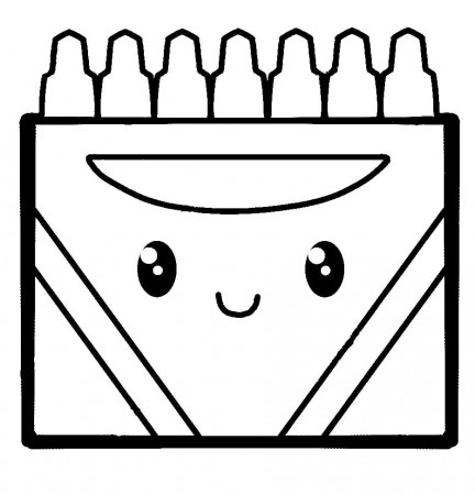 Adorable Crayon Box Coloring Page - Free Printable Coloring Pages for Kids