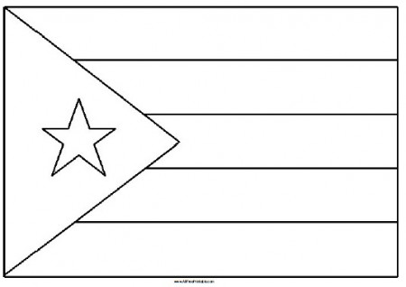 Cuba Flag Coloring Page | Free Printable