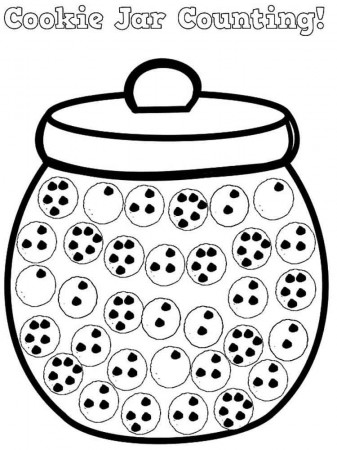 Cookie Jar Counting Coloring Page - Free Printable Coloring Pages for Kids