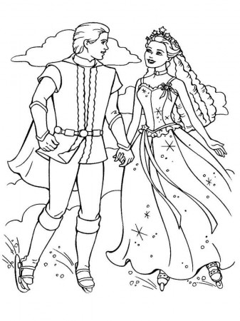 Barbie and Ken coloring pages