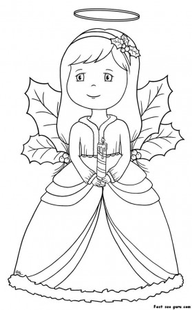 Basic Angel Coloring Page - Coloring Pages For All Ages