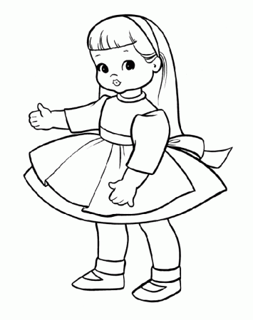 Baby Doll For Kids - Coloring Pages for Kids and for Adults