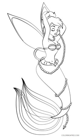 fairy mermaid coloring pages for kids Coloring4free - Coloring4Free.com