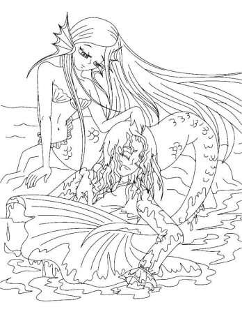 Online coloring pages Coloring page Siren The little mermaid, Coloring pages  website.