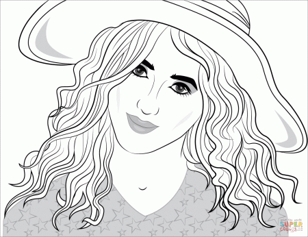 Woman Portrait coloring page | Free Printable Coloring Pages