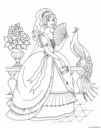 Beautiful Princess Royal Family Coloring Pages Printable