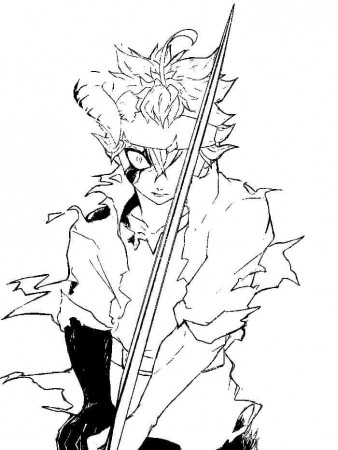demon asta Coloring Page - Anime Coloring Pages