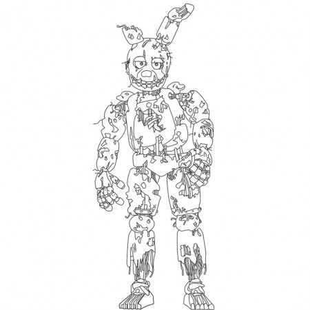 Download or print this amazing coloring page: Spring Trap Coloring Page |  Fnaf coloring pages, Coloring pa… | Fnaf coloring pages, Dog coloring book, Coloring  pages