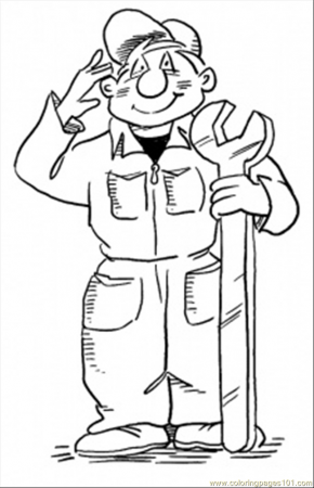 Mechanic Coloring Page for Kids - Free Profession Printable Coloring Pages  Online for Kids - ColoringPages101.com | Coloring Pages for Kids