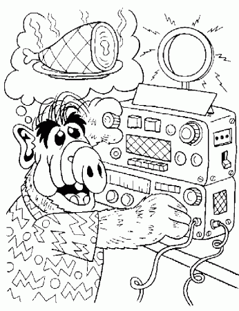 Free ALF Coloring Pages From the Eighties