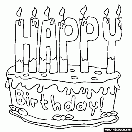 Birthday Online Coloring Pages | Page 1