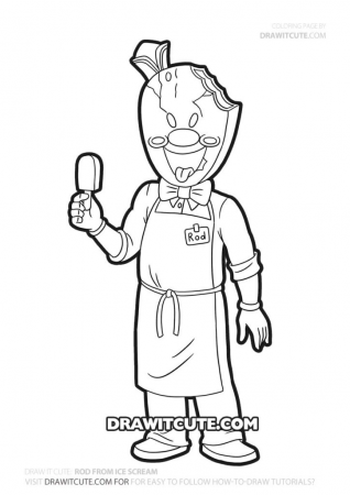 Rod | Ice Scream coloring page- Draw it cute in 2020 | Ice scream, Screaming  drawing, Fnaf coloring pages