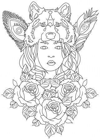 Rose - Coloring Pages for Adults