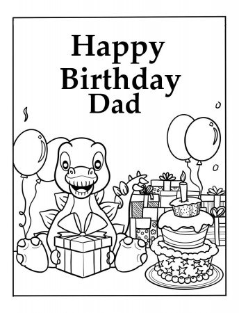 Happy Birthday Coloring Pages For Dad ...