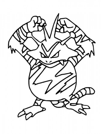 Electabuzz Pokemon coloring pages - Free Printable