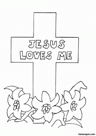 Printable Easter Jesus Loves Me Coloring Pages | Best Coloring ...