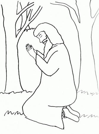 Bible Story Coloring Page for the Garden of Gethsemane | Free ...