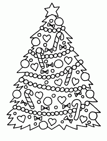 Free Printable Christmas Tree Coloring Pages Perfect - Coloring pages