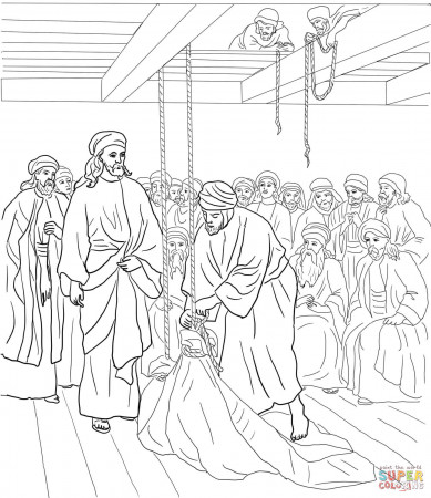 Jesus Heals the Paralyzed Man coloring page | Free Printable ...