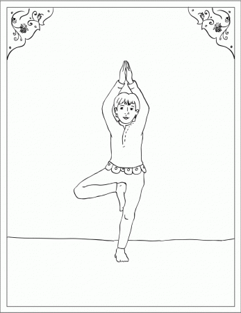 Storytime YogaÂ® for Kids Asana Coloring Page: Tree Pose ...