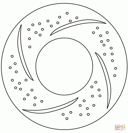 Bagel coloring page | Free Printable Coloring Pages